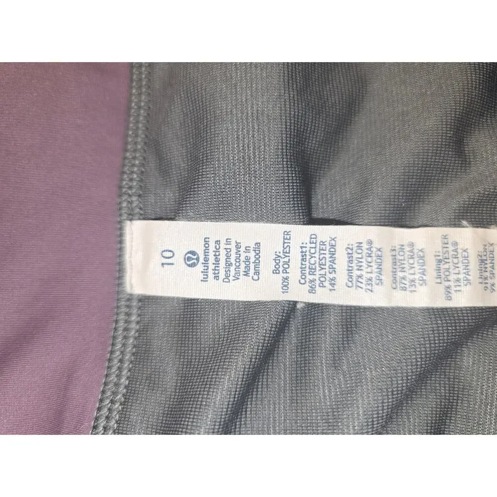 Lululemon Grey Shorts Size 10 Preloved- Great Condition - Picture 6 of 7